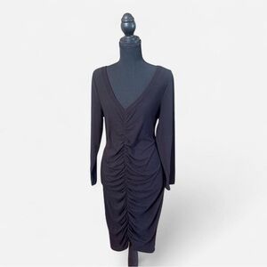 Torrid Black Long Sleeve Ruched Dress